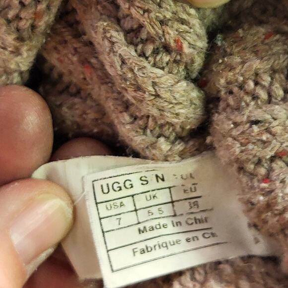 UGG Australia Cambridge women's boots chestnut suede and knit material size 7 - Picture 5 of 6